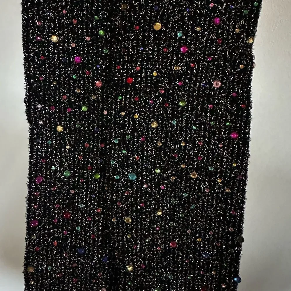 Diamond shimmering multicolored rhinestones pantyhose stocking tights